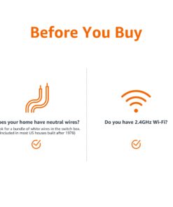 Amazon Basics Single Pole Smart Switch, Neutral Wire Required, 2.4 Ghz WiFi, Works with Alexa, White, 4.65 x 2.91 x 1.74 in Single Pole Switch 19 61UBi4dkC4L