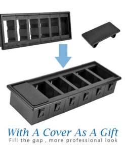 Alternative view of AutoEC Rocker Switch Panel Switch Holder Housing Kit - Black Plastic Pack of 6