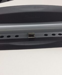 Swingline 3 Hole Punch, 2- 3 Hole Adjustable Desktop Puncher, 10 Sheet Punch Capacity, Precision Pro, Black/Silver (74037) 49 61UCnffVhhL