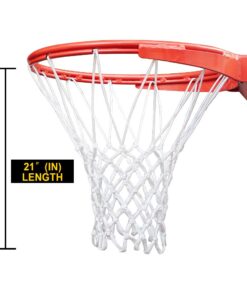 ProSlam Premium Quality Professional Heavy Duty Basketball Net Replacement - All Weather Anti Whip,Fits Standard Indoor or Outdoor 12 Loops Rims12 Loops Professional standard size White 18 61UCzDq3xgL