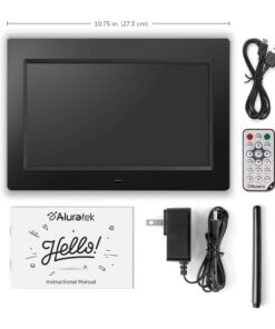 Aluratek 10" LCD Digital Photo Frame w/4GB Built-In Mem & USB SD/SDHC Support (ADMPF310F) Black 10" (w/ Built-in Memory) 14 61UDVOXAChL