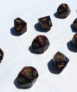Chessex Dice Sets: Scarab Blue Blood with Gold - Ten Sided Die d10 Set (10) - 27219 15 61UDb7MNKzL