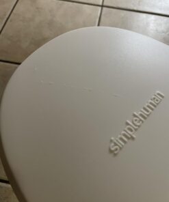 simplehuman Compact Round Bathroom Step Trash Can, 6 Liter / 1.6 Gallon, White Plastic 33 61UF4M0Zl4L