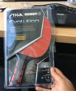 STIGA Evolution Performance Ping Pong Paddle - 6-ply Light Blade - 2mm Tournament-Approved Premium Sponge - Flared Handle for Next-Gen Grip & Control - Performance Table Tennis Racket Original Version 42 61UFbOJQ7nL