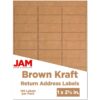JAM PAPER Return Address Labels - Standard Mailing - 1 x 2 5/8 - Brown Kraft - 120 Shipping Labels/Pack 2 5/8" x 1" Labels 41 61UIQlR2dVL