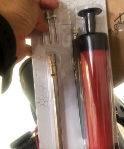 Franklin Sports Ball Pump Kit -7.4" - Perfect for Basketballs, Soccer Balls and More - Complete Hand Pump Kit with Needles, Flexible Hose, Air Pressure Gauge and Carry Bag,Red 37 61UInaw7XL