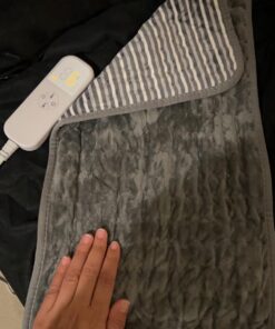 Heating Pad for Back, Neck and Shoulder Pain Relief, Electric Heating Pads for Cramps with 6 Heat Settings, Auto Shut-Off, Moist Dry Heat Options, Machine Washable, 12" x 24", Gifts for Women, Men Stripe 34 61UJ5HFnbML