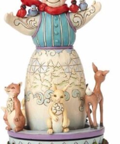 Alternative view of Jim Shore Snowman with Rotating Woodland Animals