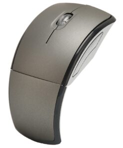 Folding Wireless Mouse, 2.4G Mouse with USB Receiver Plug and Play, Portable Computer Mouse for Win7 8 10 11 for OS X System (Grey) Grey 13 61ULWlH30cL