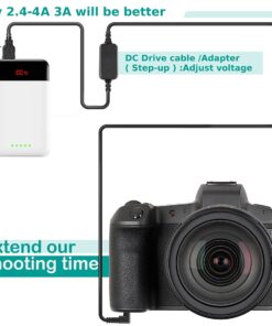 Raeisusp 5-8.4V USB Drive Cable ACK-E12 Power Supply + DR-E12 DC Coupler LP-E12 Dummy Battery DC Grip + 5V 3AMP USB Adapter Kit for Canon EOS M EOS M2 M10 M50 M100 M200 16 61UMs 8EkfS