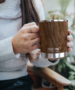 asobu Ultimate Stainless Steel Ceramic Inner Coating Coffee Mug with Double Walled Copper Lining Insulation, 12 Ounces (Wood) Wood 15 61UNxFRy3HL