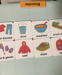 Magnetic Daily Visual Schedule for Kids at Home - Create Your Own Routine Chart for Kids & Toddlers (Morning and Bedtime) - Picture Board - Behavior Reward Chore - Autism ADHD (72 Magnets + Board) 72 Magnet Pack + Board 16 61UNyziAsL