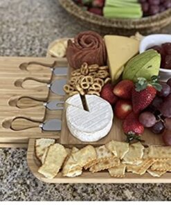 Charcuterie Boards Gift Set - Elegant Gifts for Women - Bambüsi Cheese Board Set with Serving Utensils - House Warming Gifts New Home, Wedding Gifts, Kitchen Gadget & Wine Gifts for Christmas 37 61UOQSgHpqL