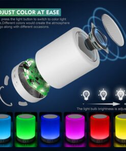 Elecstars Touch Bedside Lamp - with Bluetooth Speaker, Dimmable Color Night Light, Outdoor Table Lamp with Smart Touch Control, Best Gift for Men Women Teens Kids Children Sleeping Aid 46 61UOR4ToRPL