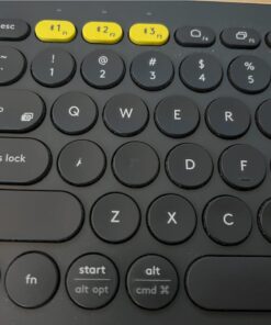 Logitech K380 Pebble Multi-Device Bluetooth Keyboard – Windows, Mac, Chrome OS, Android, iPad, iPhone, Apple TV Compatible – with Flow Cross-Computer Control and Easy-Switch up to 3 Devices –Dark Grey Dark Grey 43 61UOk nJAyL