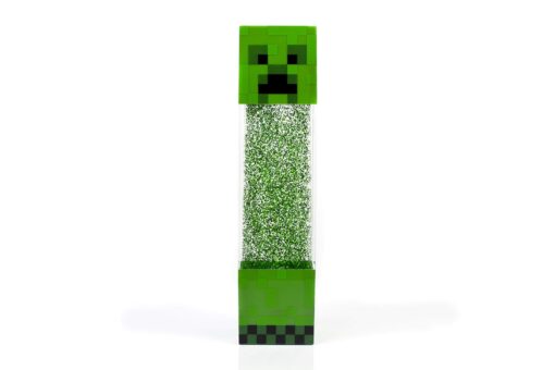 Minecraft Creeper Glitter Motion Light | 12-Inch LED Mood Light Battery Lamp