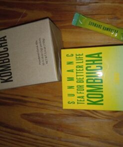 SUNMANC Kombucha 30 packets (5.4oz), Sparkling Probiotic Fermented Drink from South Korea, Gut Health and Immunity Support, Convenient Powdered Drink Mix, Tea Powder, Low Calories, Sugar 0g, Low Caffeine, No Refrigeration Required (Lemon) Lemon 25 61UQTDyaQ6L