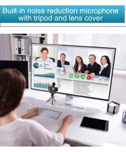 Webcam HD 1080P,Webcam with Microphone, USB Desktop Laptop Camera with 110 Degree Widescreen,Stream Webcam for Calling, Recording,Conferencing, Gaming,Webcam with Privacy Shutter and Tripod 22 61UQZOED1yL