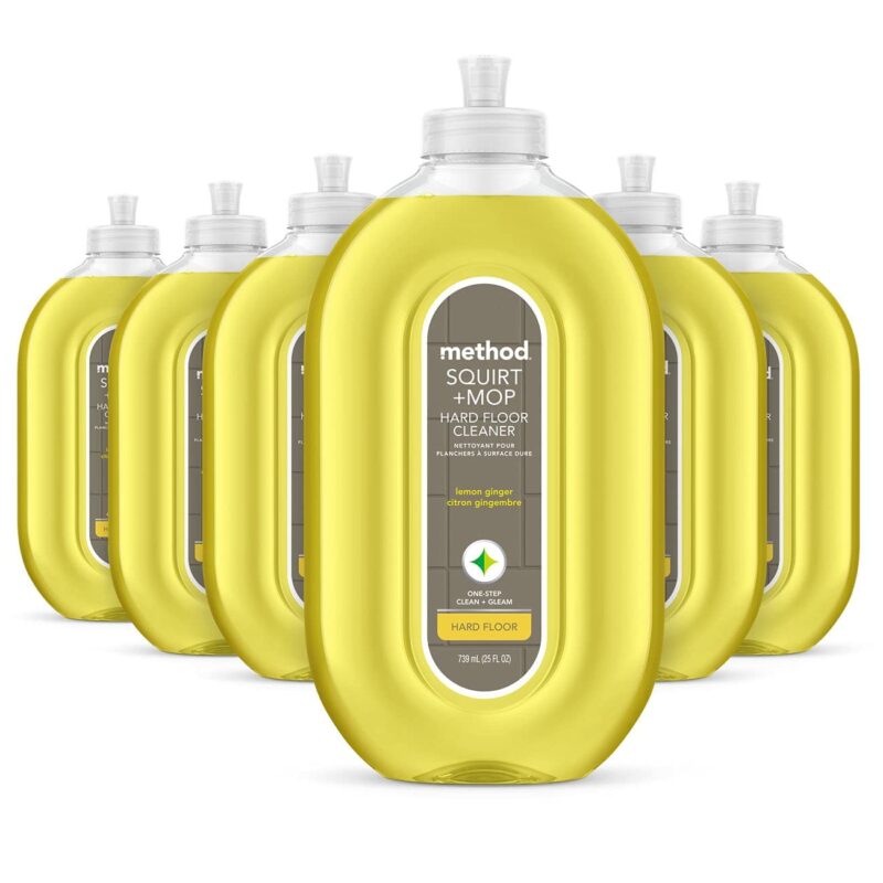 Catalog 3 Method Hardwood Floor Cleaner Squirt + Mop Bottle, Lemon Ginger, For Sealed Hardwood and Laminate Floors, 25 Fl Oz (Pack of 6)
