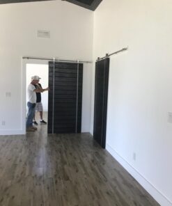 TMS 5FT European Modern Satin Stainless Steel Sliding Barn Wood Door Closet Hardware 5 FT (60") 32 61UUJiOyQhL