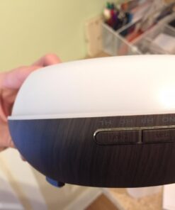 OliveTech Aroma Essential Oil Diffuser, 400ml Ultrasonic Cool Mist Humidifier with Waterless Auto Shut-Off and Cleaning Kit for Home, Yoga, Office, Spa, Bedroom, Baby Room - Wood Grain A-dark Wood 50 61UXcw3qmiL