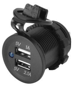 Alternative view of Bandc Power Outlet Dual USB Charger Socket 2.1a 1a for Car Boat Marine Mobile
