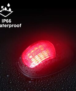 Obcursco Boat Navigation Lights, Led Boat Lights Bow and Stern, Vertical Mount Red and Green Marine Navigation Lights, Perfect Replacement for Pontoon, Bass Boat, Jon Boat (Black) black 12 61Uadjmrj6L