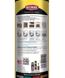 Weiman Wood Cleaner and Polish Wipes - Clean, Polish & Protect Wood Furniture, 30 Count 30 Count (Pack of 1) 21 61Ub405tR4L 2