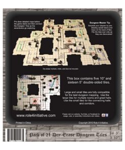 Alternative view of Dry Erase Dungeon Tiles, Combo Set of Five 10" and Sixteen 5" Interlocking Squares for Role-Playing and Miniature Tabletop Games