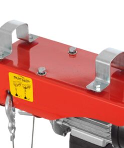 Partsam 440Lbs Lift Electric Hoist Crane Remote Control Power System, 110V Electric Hoist Zinc-Plated Steel Wire Overhead Crane Garage Ceiling Pulley Winch w/Straps (w/Emergency Stop Switch) 33 61Uf9pjfMBL