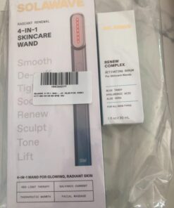 Solawave 4-in-1 Radiant Renewal Wand and Serum Bundle, Face Skincare Wand with Facial Massager, Facial Wand with Renew Complex Serum Blue/Pink Ombre 31 61UiLwcvQEL