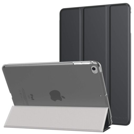 MoKo Case Fit New iPad Mini 5 2019/Mini 4 2015 (5th/4th Generation 7.9 inch), Slim Lightweight Smart Shell Stand Cover with Translucent Frosted Back Protector, with Auto Wake/Sleep,Space Gray Space Gray