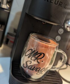 JoyJolt Double Wall Glass Coffee Mugs - 13.5oz Double Walled Glasses, Thermal Borosilicate Glass Insulated Coffee Mug. Clear Coffee Glass Cup, Cappuccino Mug, Iced Coffee Cup, Tea Mugs 39 61Uk2JxhOzL