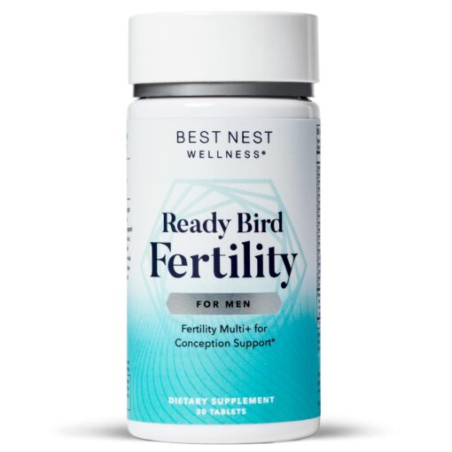 Best Nest Wellness Ready Bird Men's Fertility Vitamins for Conception, Mens Prenatal Vitamins, Male Fertility Supplements, Prenatal for Men for Conception, Includes Bonus Tips to Get Pregnant, 30 Ct