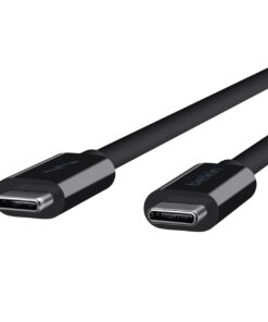 Alternative view of Belkin Thunderbolt 3 USB C to USB C 3.3ft/1M Long Data Transfer Power Cable with 20 Gbps Data Transfer Speed & Up To 10 Gbps for USB3.1 Devices - Supporting Thunderbolt, 4K & Ultra HD Display (Black) 3 ft/ 20 Gbps