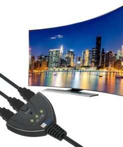 fittek hdmi Pigtail Switch - HDMI Splitter 3 in 1 Out with High Speed Pigtail Cable, 3 Ports Auto Switcher Hub to Expand Your HDMI Capacity, Supports 3D 1080, 3.2 x 2.4 x 0.6 13 61Uo3A52QL