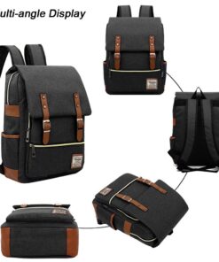 Unisex Professional Slim Business Laptop Backpack, Feskin Fashion Casual Durable Travel Rucksack Daypack (Waterproof Dustproof) with Tear Resistant Design for Macbook, Tablet - Dark Grey 20 61UqO6uyJPL