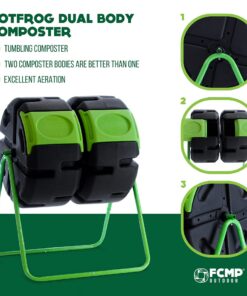 FCMP Outdoor HOTFROG Dual Body Tumbling Composter (37-Gallon) 32 61UqTV6VicL