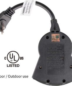 Outdoor Light Timer Waterproof, 24 Hours Plug in Timer with 2, 4, 6 or 8 Hours Countdown Mode, 3 Grounded Electrical Outlet for Outdoor Backyard Garden Patio Lights 3 Outlets-Timer 18 61UrI9jptvL