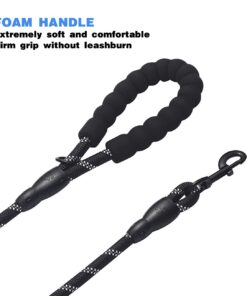 tobedri Comfortable Dual Dog Leash Tangle Free with Shock Absorbing Bungee Reflective 2 Dog Leashes for Large Medium Small Dogs Dogs weight 25-100lbs Black 16 61UsO oiz6L