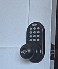 MiLocks TKK-02OB Digital Door Knob Handle Lock with Electronic Keypad - Keyless Entry Smart Door Lock with Adjustable Latch Locks, Audible Tones for Interior Front Doors & More, Oil Rubbed Bronze 26 61UskF9WYIL