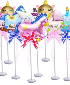 Towashine 6Pcs Balloon Cup with Stick and Flower Base Table Desktop Support Holder for Wedding Party Supplies 18 61Utkrf hxL
