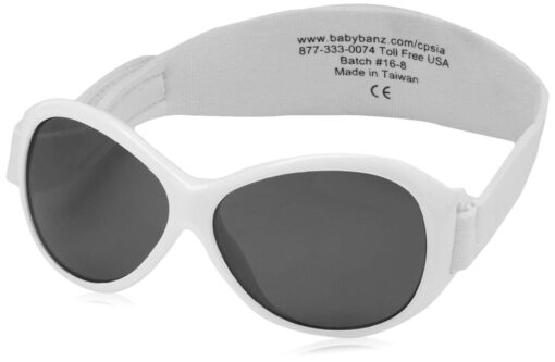 Baby BANZ Retro BANZ Oval Baby Sunglasses Arctic White