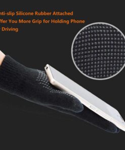 HINDAWI Winter Hat Scarf Gloves Slouchy Beanie Snow Knit Skull Cap Touch Screen Mittens Circle Scarves for Women Hat+scarf+gloves (Black) 26 61Uuy9cnpFL