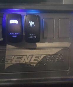 MICTUNING MIC-LSB1 Laser LED Light Bar Rocker Switch ON-Off LED Light 20A 12V, 5pin, Blue 40 61Uv5haQq6L