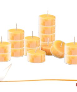 Beeswax Tea Light Candles - 100% Pure Natural Refined with Chemical Free Cotton Beeswax Wick *BONUS* Get a free DRIPLESS beeswax lighter Wick MADE IN USA 10 21 61UvzzqBYfL