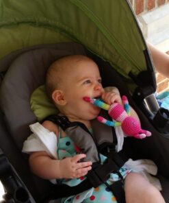 Green Sprouts Animal Friend Rattle Made from Organic Cotton | Encourages Whole Learning The Healthy & Natural Way | Crocheted by Hand, Soft & Flexible, Playful Rattle Sound Pink 29 61UyHMnlPyL 1