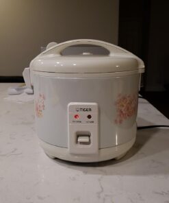Tiger JAZ-A18U-FH 10-Cup (Uncooked) Rice Cooker and Warmer with Steam Basket, Floral White 12 61V KfMnPsL