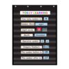VNOM Standard Pocket Chart Clear 10 Pockets Chart for Classroom & Home Heavy Duty Hanging Pocket Chart for Word Wall/Letter Cards/Sentence Strips,28x43 Inch (28Wx43L, Black) 28Wx43L 37 61V OALq0mL
