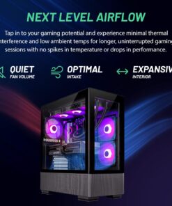 Skytech Gaming PC Desktop – Intel Core i7 12700F 2.1 GHz, NVIDIA RTX 4070 Ti, 1TB NVME SSD, 16GB DDR4 RAM 3200, 750W Gold PSU, 360mm AIO, 11AC Wi-Fi, Windows 11 Home 64-bit,Black 12700F | 4070 Ti 34 61V07zuIlQL